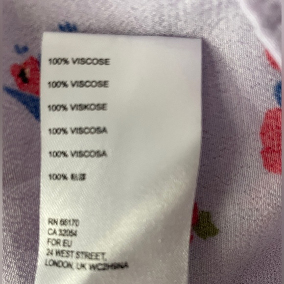 Anthropologie Maeve Juno Lilac Poppies Floral Spring Summer Tunic Dress XS - Picture 10 of 10